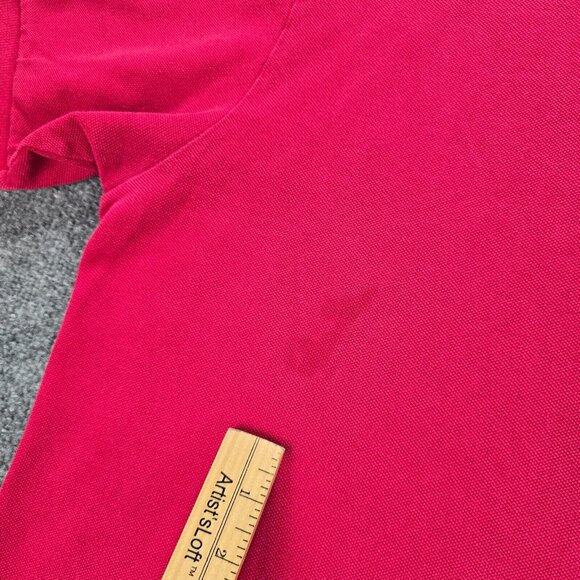 Houston Texas Polo Shirt Mens 2XL Red Short Sleeve Vintage Embroidered Golf Ball - Picture 3 of 7